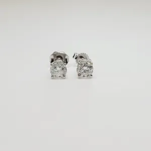 .97 Carat Round Diamond Studs