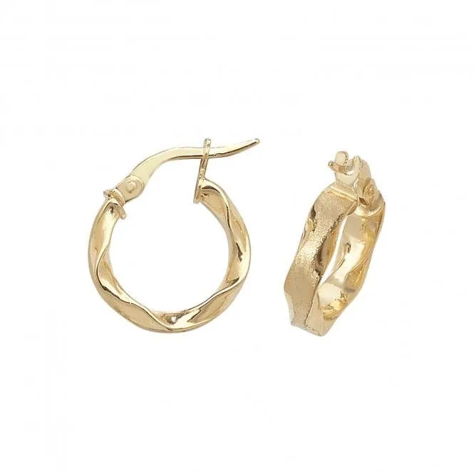9ct Yellow Gold 50mm Hoop Earrings ER964
