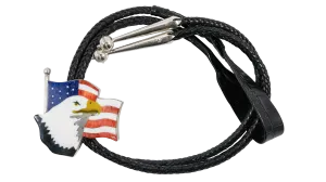 American Flag & Bald Eagle Bolo Tie | Calvin Desson