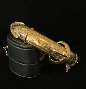 Antique Australian Rose Gold Belt Buckle Bangle