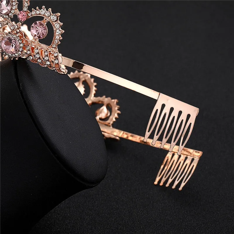 Baroque Style Crystal Tiara Bridal Wedding Day Crown