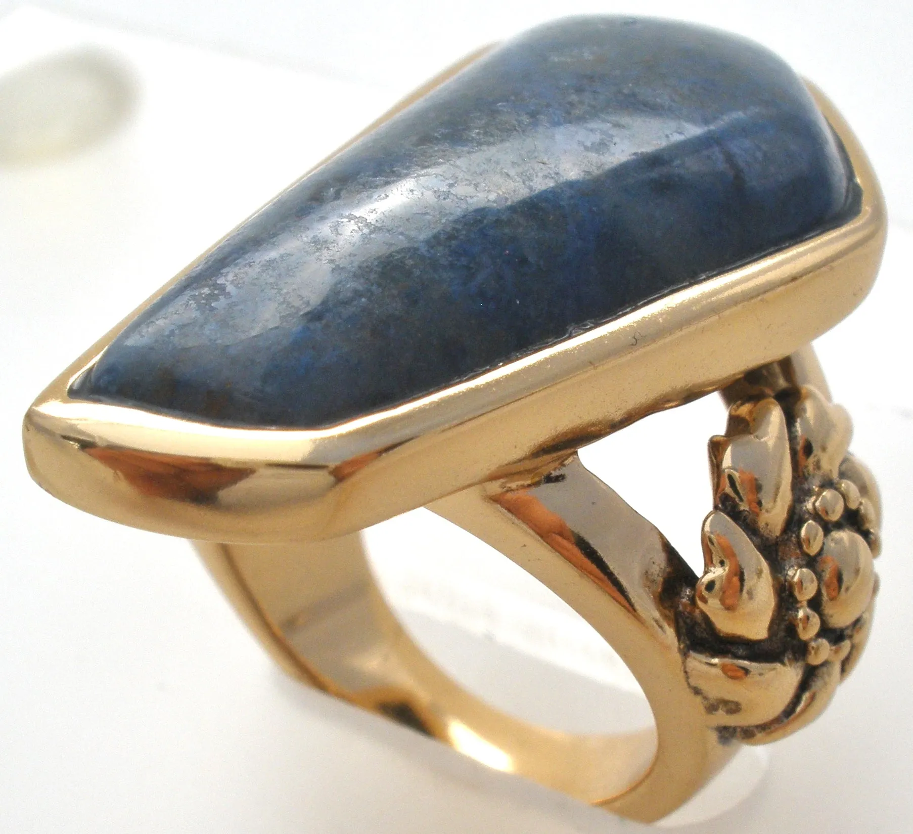 Barse Bronze Lapis Lazuli Ring Size 6