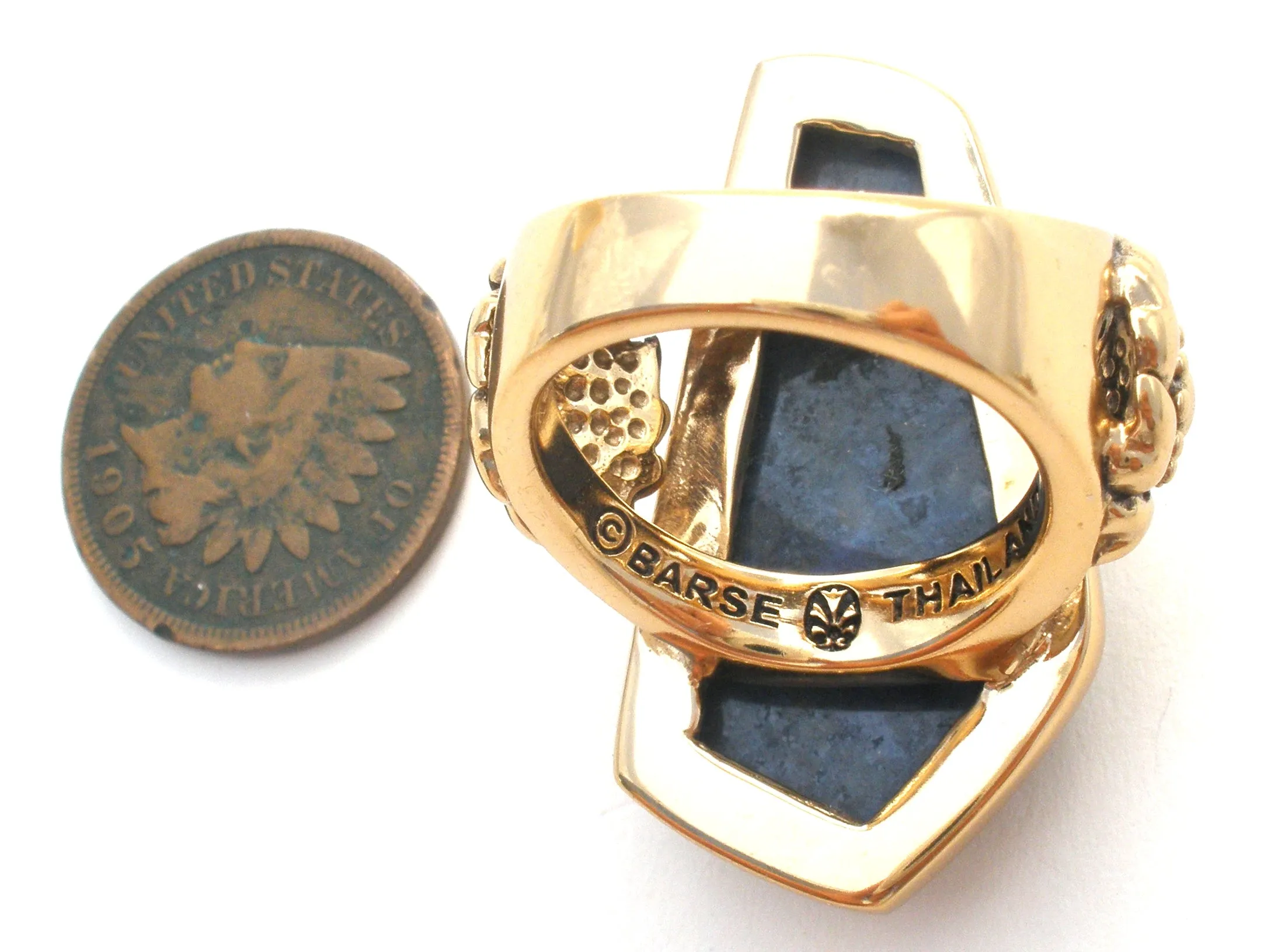 Barse Bronze Lapis Lazuli Ring Size 6