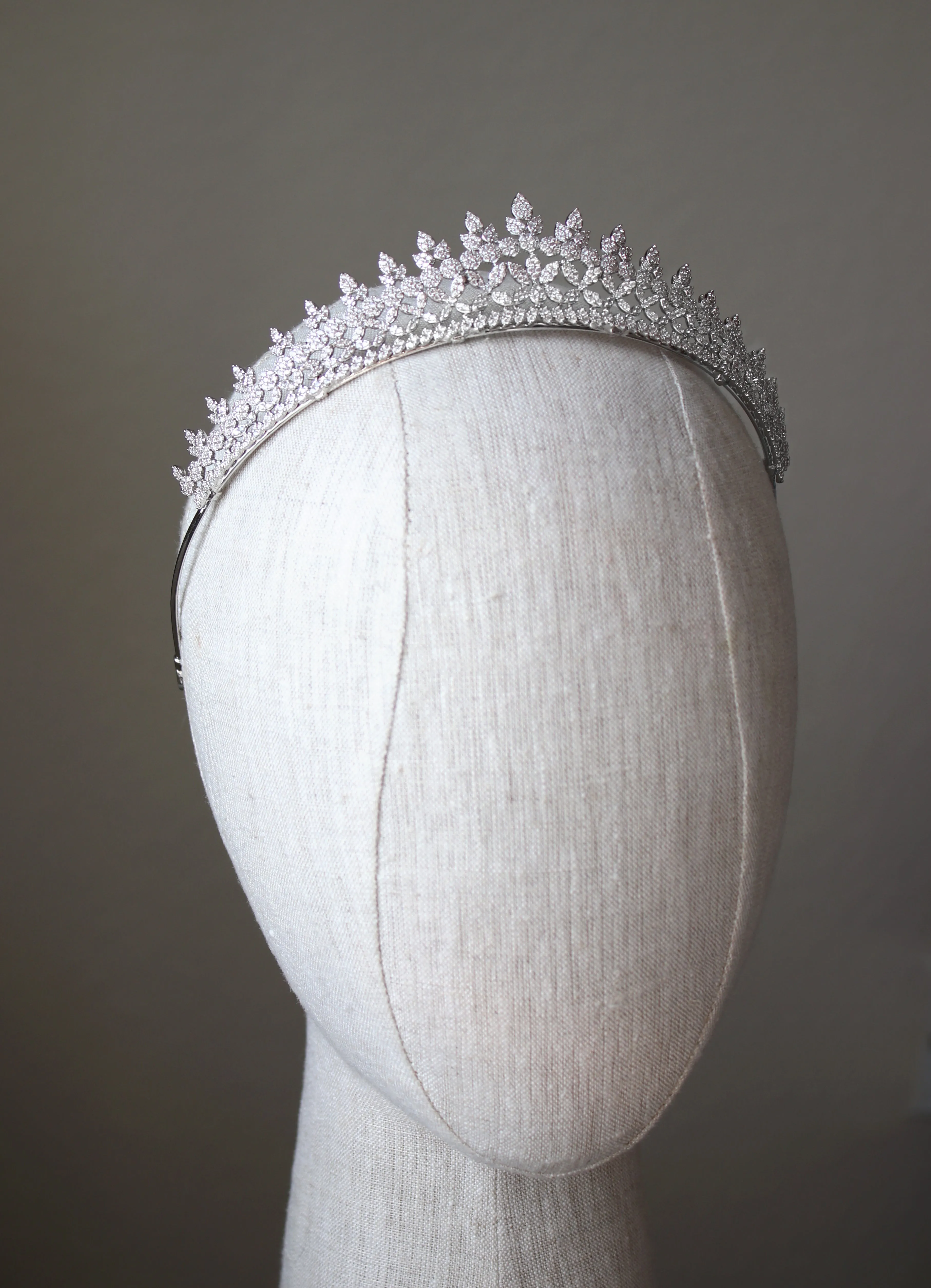 BIANCA LACE Petite Simulated Diamond Bridal Tiara