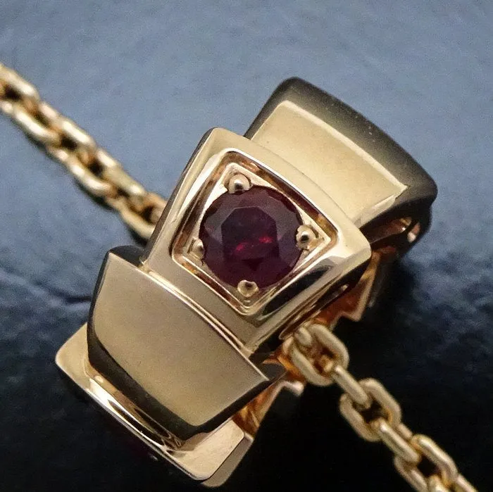 Bvlgari Serpenti Viper Necklace Ruby K18PG