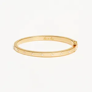 By Charlotte Live in Love Hinged Bracelet, Gold