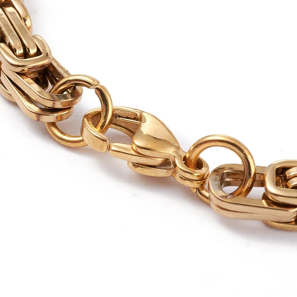 Byzantine Chain Bracelet - Plated Stainless
