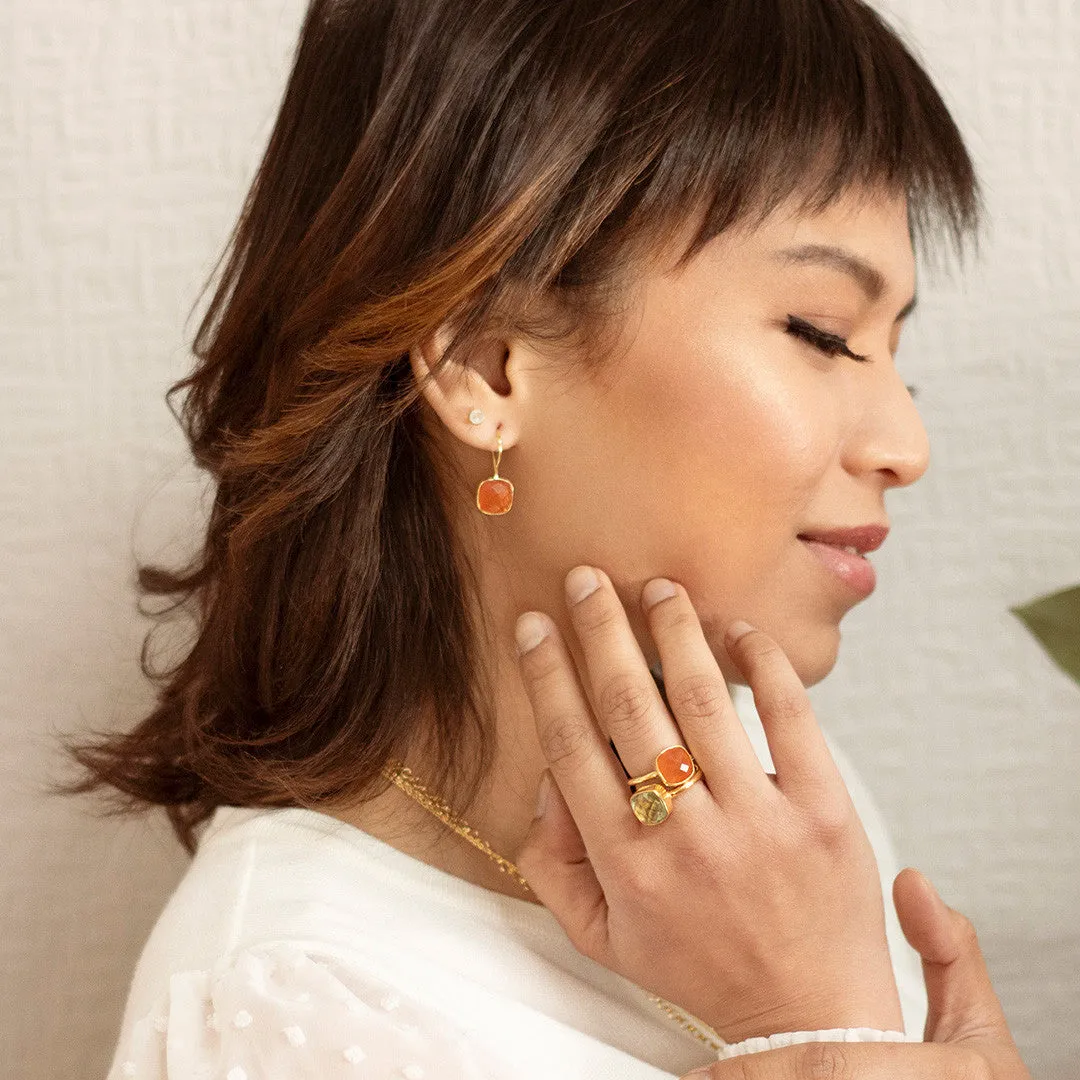 Carnelian Cocktail Ring | Rose Gold