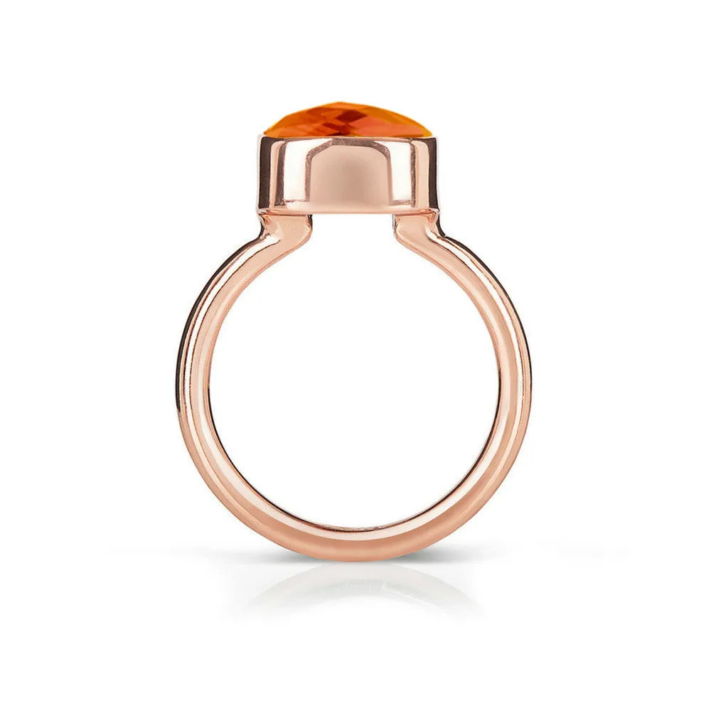 Carnelian Cocktail Ring | Rose Gold