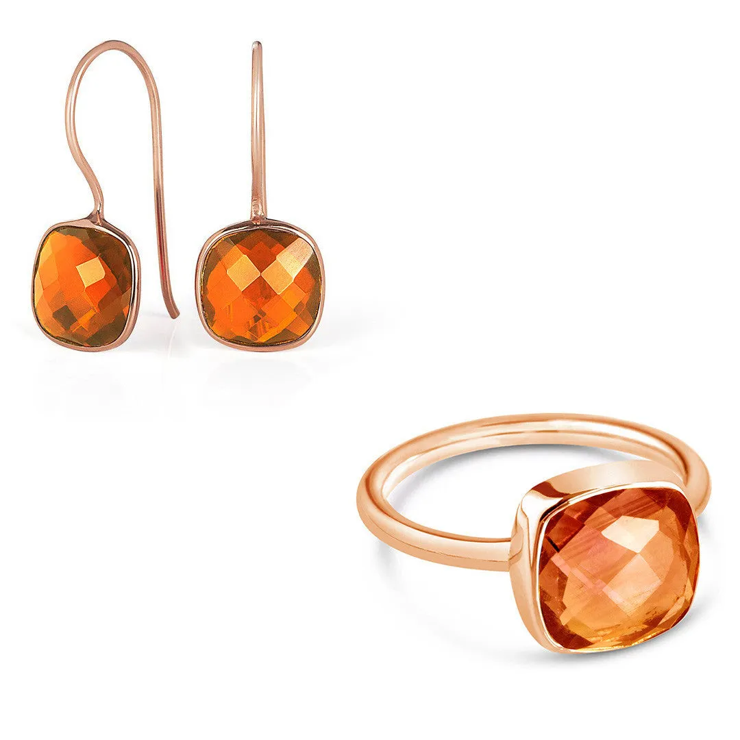 Carnelian Cocktail Ring | Rose Gold