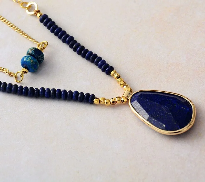 Choker Necklaces Lapis Lazuli Pendant