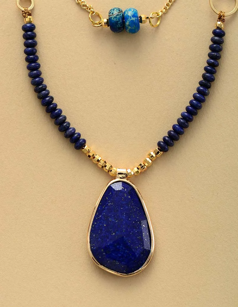 Choker Necklaces Lapis Lazuli Pendant