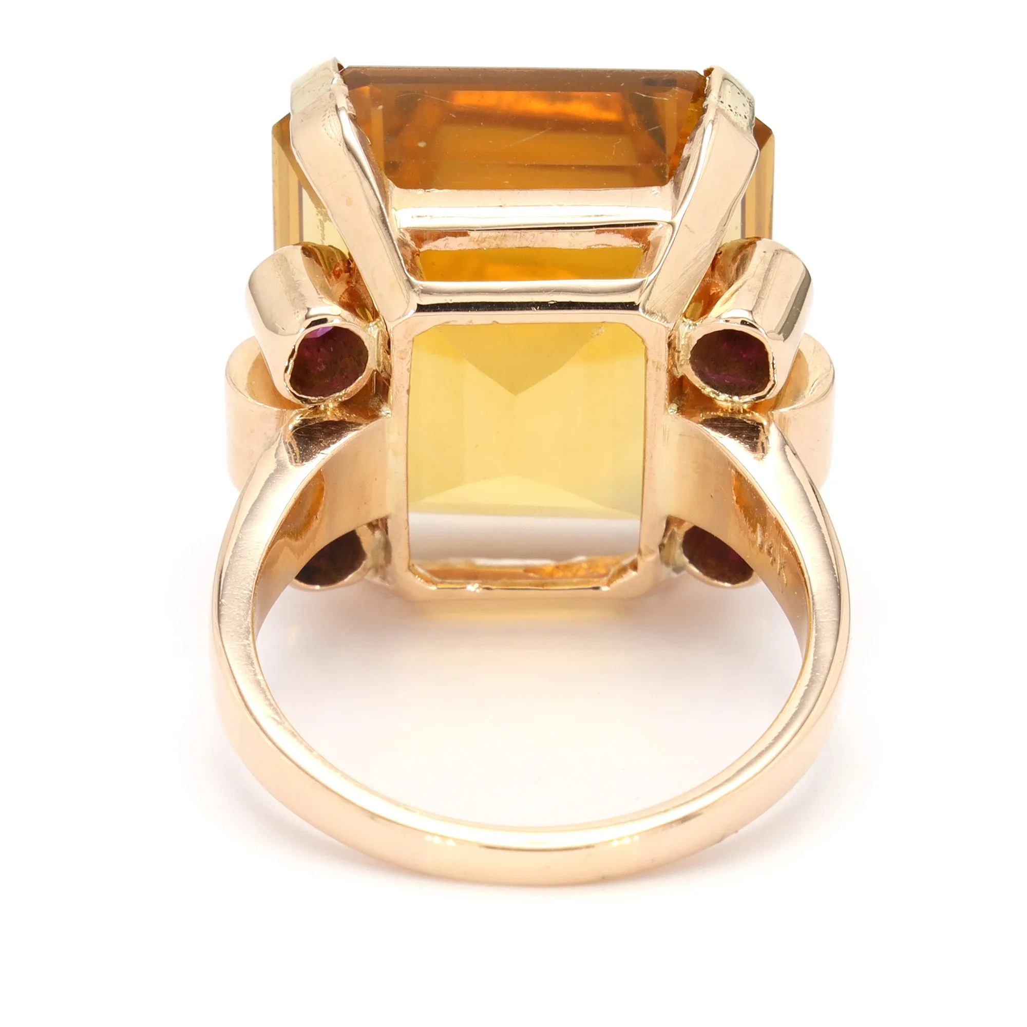 Citrine and Sapphire Cocktail Ring
