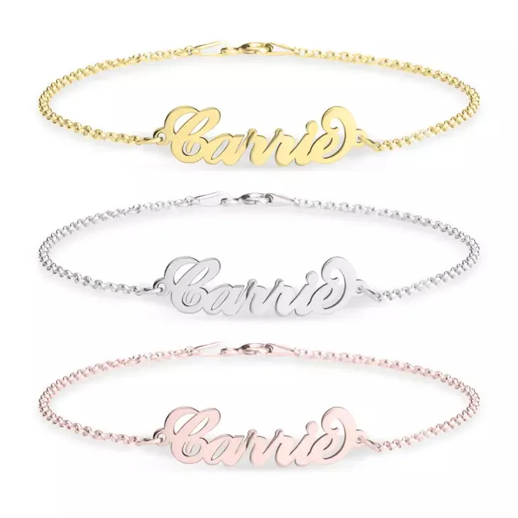 Classic Script Name Bracelet