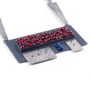 Coalesce Glass and Lapis Necklace by Sherri Pelican