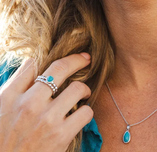 Coast Pebble Azure Gemstone Ring
