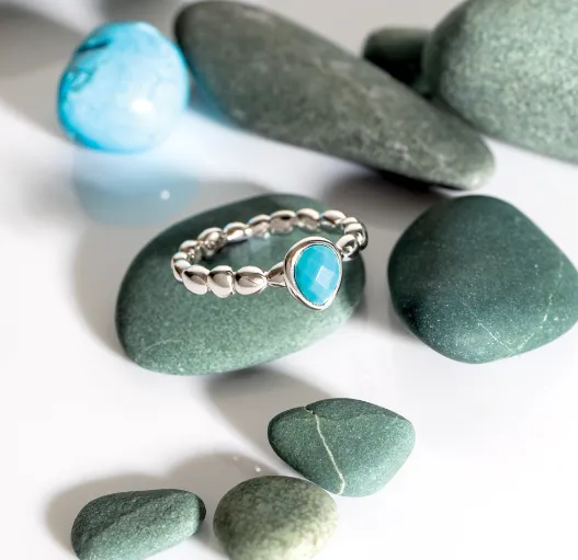 Coast Pebble Azure Gemstone Ring