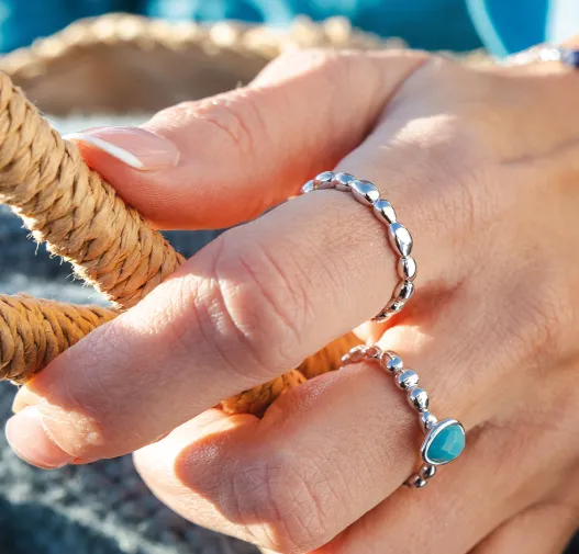 Coast Pebble Azure Gemstone Ring