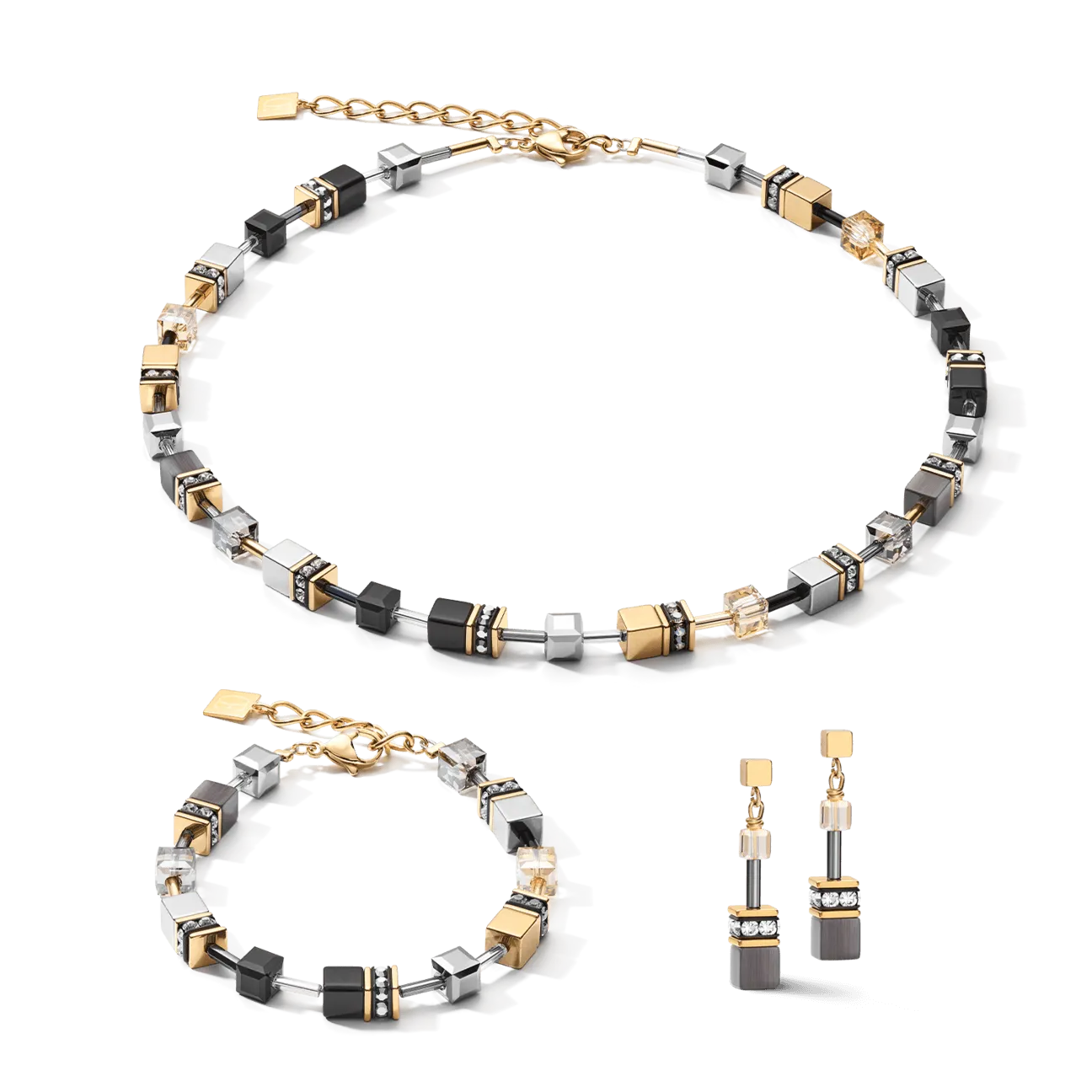 Coeur De Lion GeoCUBE® Grey-Gold Bracelet