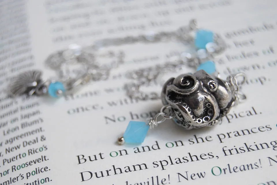 Coiled Octopus Necklace | Octopus Charm Jewelry | Nautical Pendant
