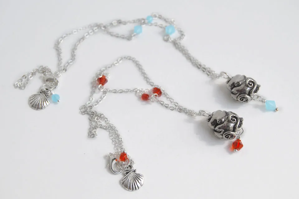 Coiled Octopus Necklace | Octopus Charm Jewelry | Nautical Pendant
