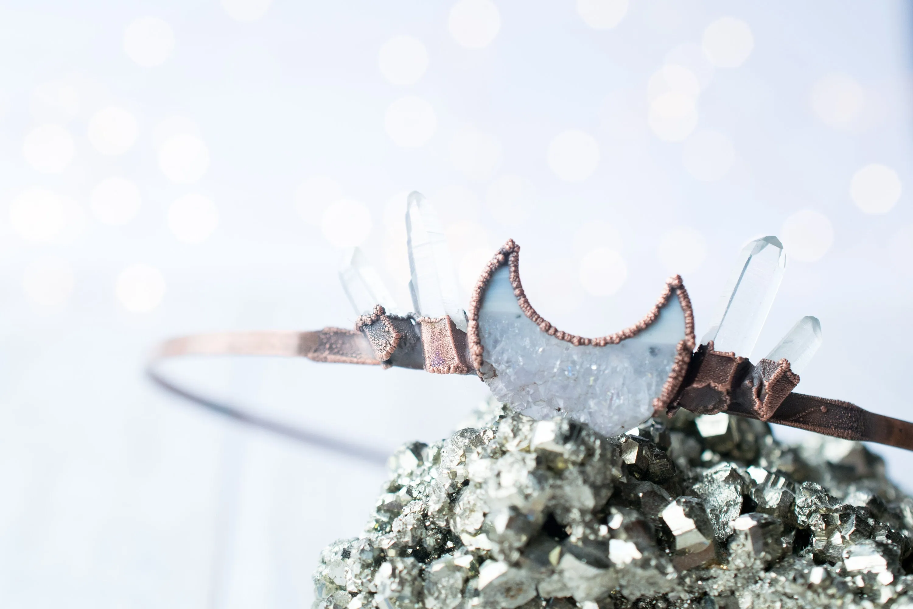 Crystal Moon Tiara | Quartz Crystal Crown