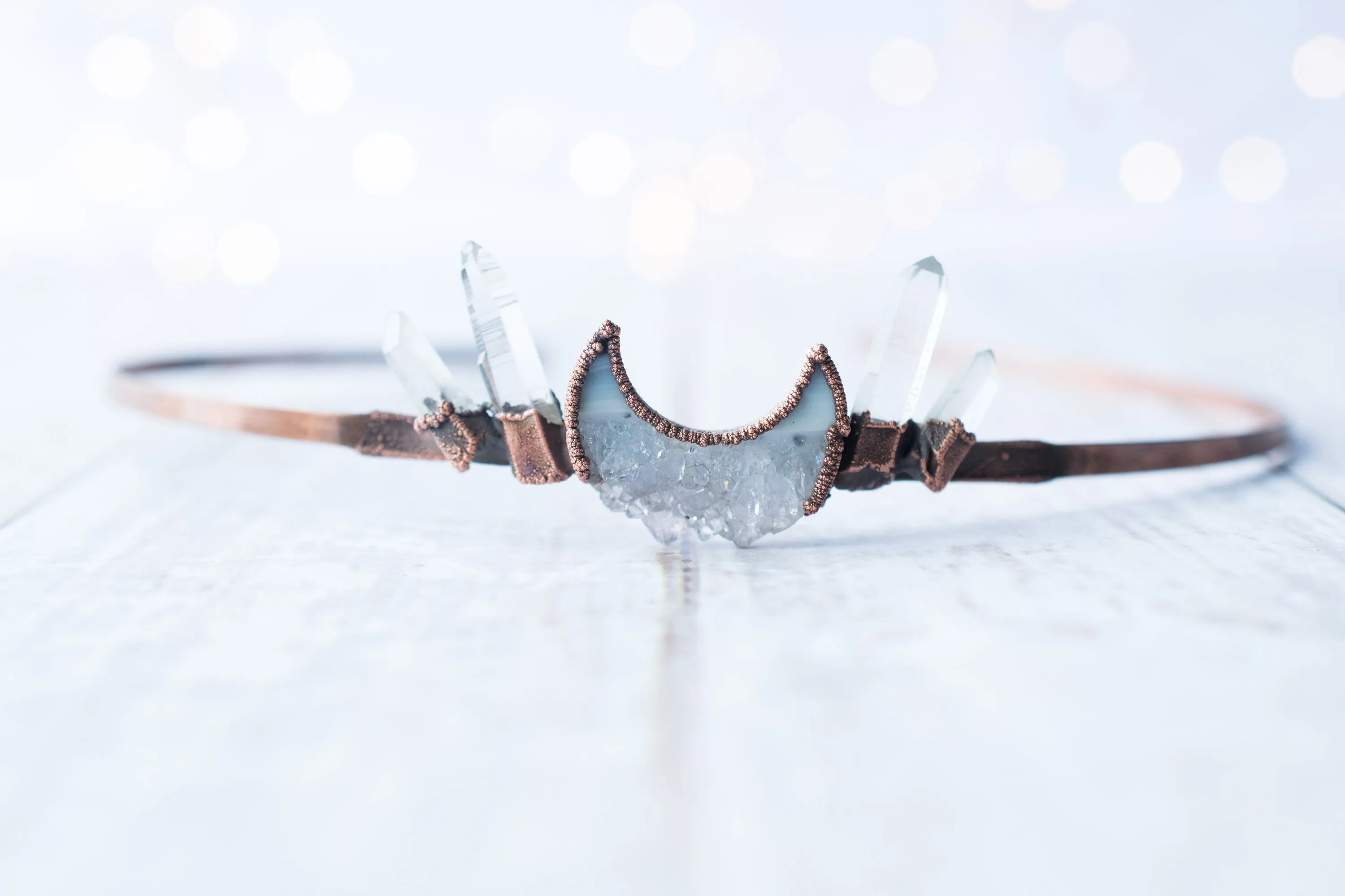 Crystal Moon Tiara | Quartz Crystal Crown