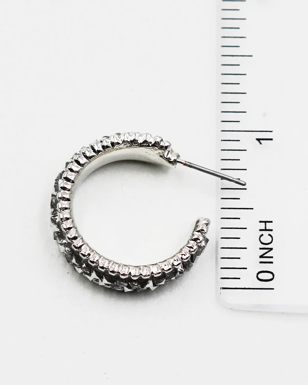 Crystal Stone Open Hoop