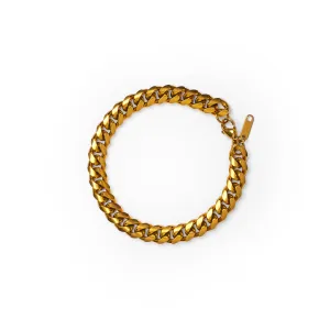 Curb Chain Bracelet - 18K Gold Plated Curb Chain Bracelet - 18K Gold Plated