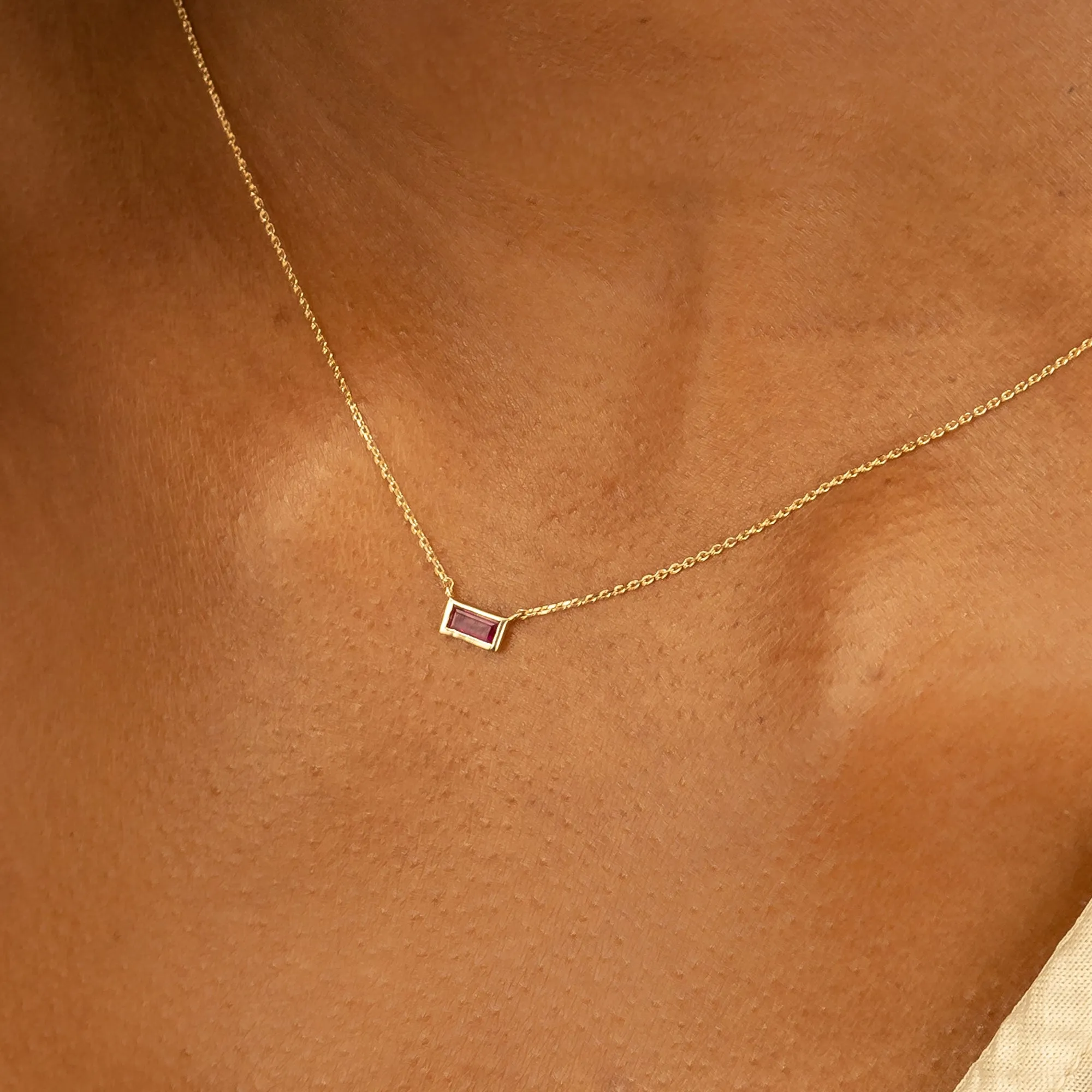 Dainty Ruby Necklace, Teresa