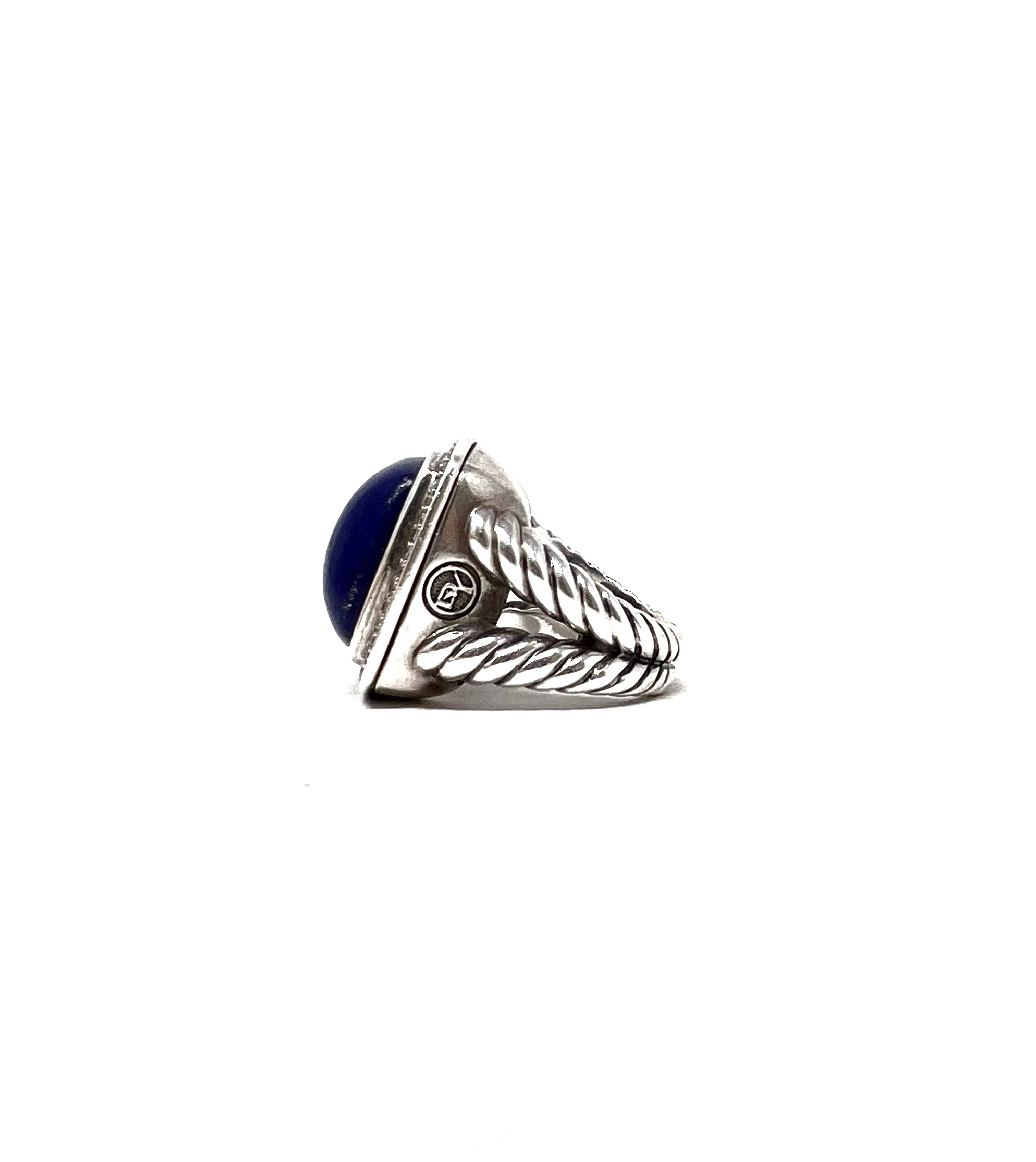 David Yurman 'Albion' Lapis & Diamond SS Cocktail Ring