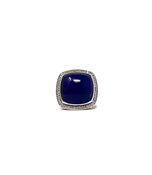 David Yurman 'Albion' Lapis & Diamond SS Cocktail Ring