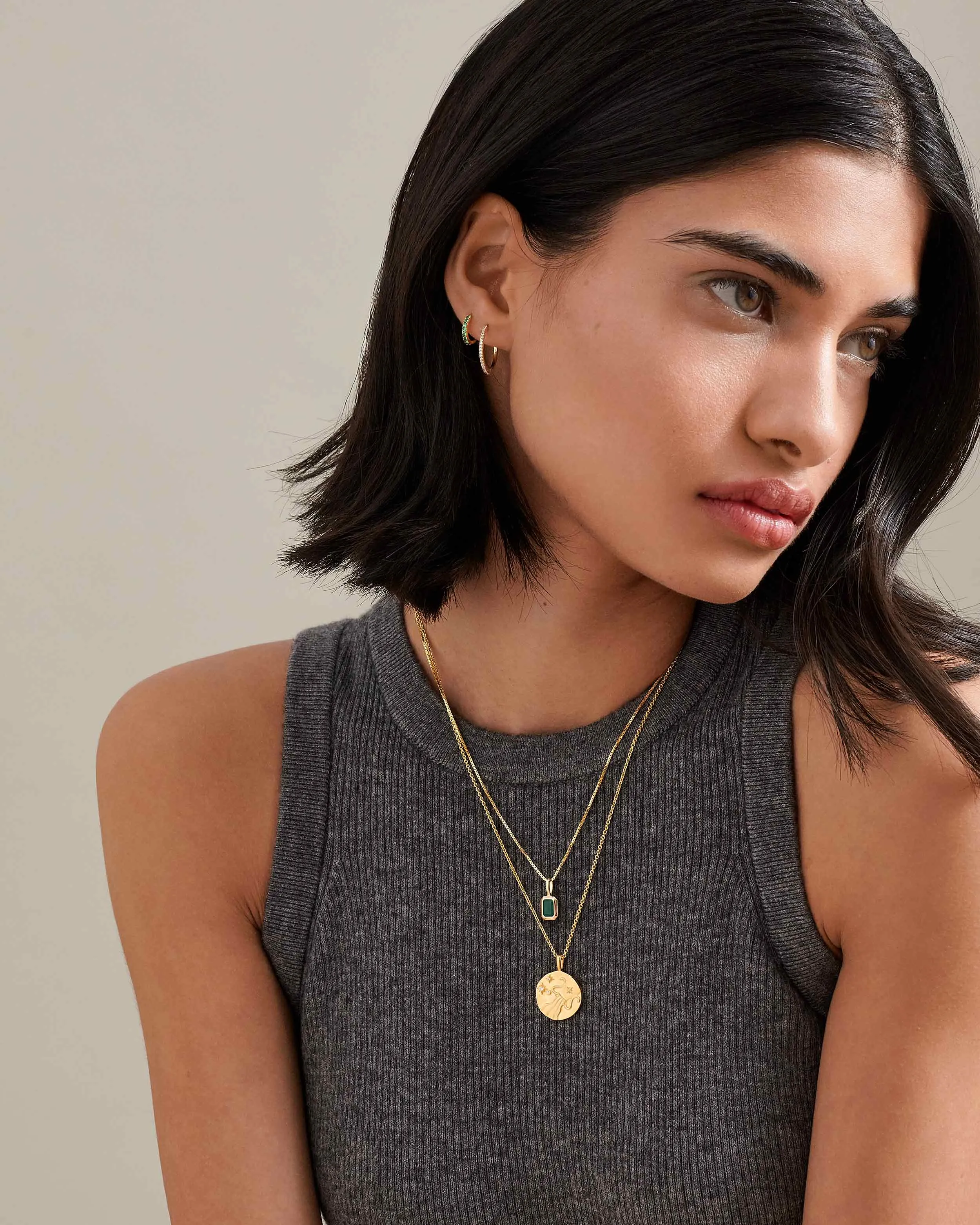 Deco Ruby July Birthstone Necklace
