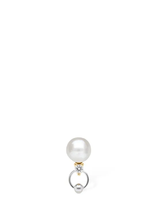 Delfina Delettrez   Two-in-one pearl &amp; diamond mono earring 