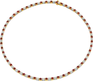 Diamond & Ruby Riviere Necklace