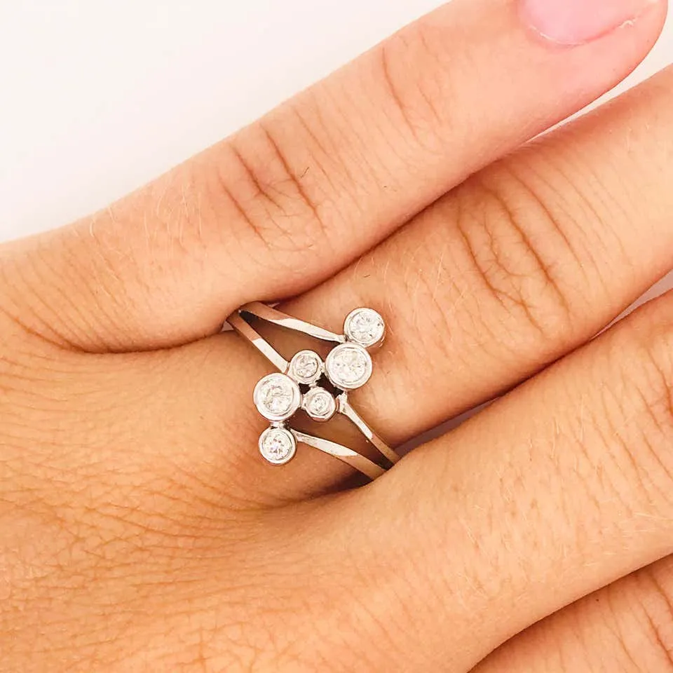 Diamond Bezel Bubble Ring