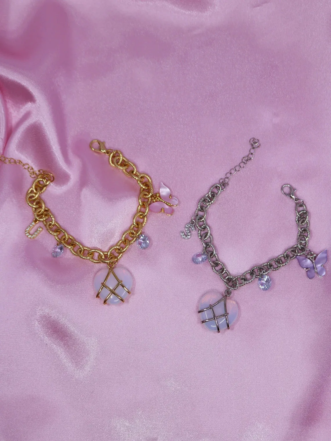 Diamond Chateau Opal Heart Friendship Bracelet, BFF Bracelets