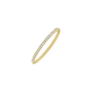 Diamond Eternity Bangle : 18K Yellow Gold - 5.00 CT Diamonds