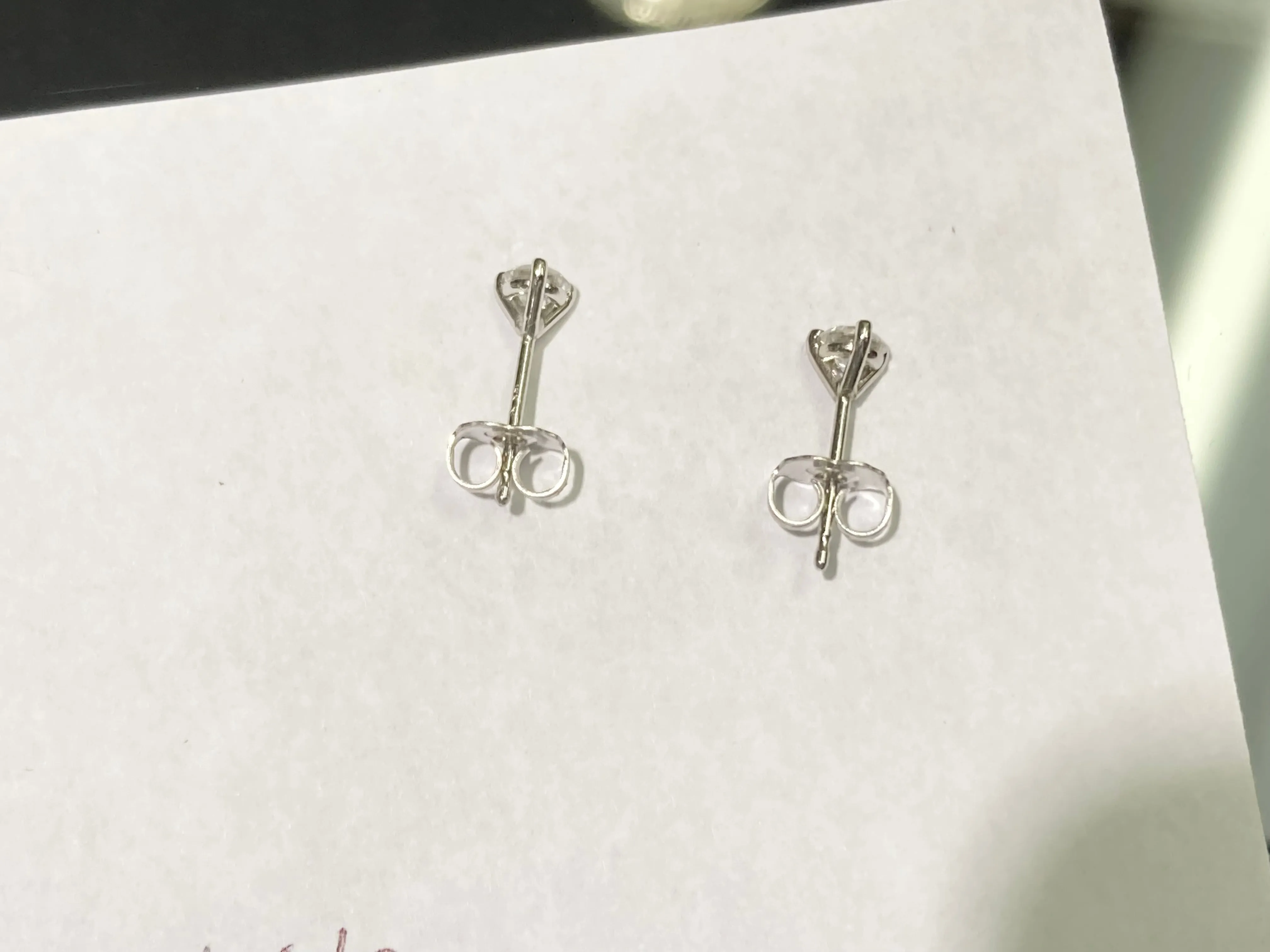 Diamond Stud Earrings 0.41 Carats White Gold