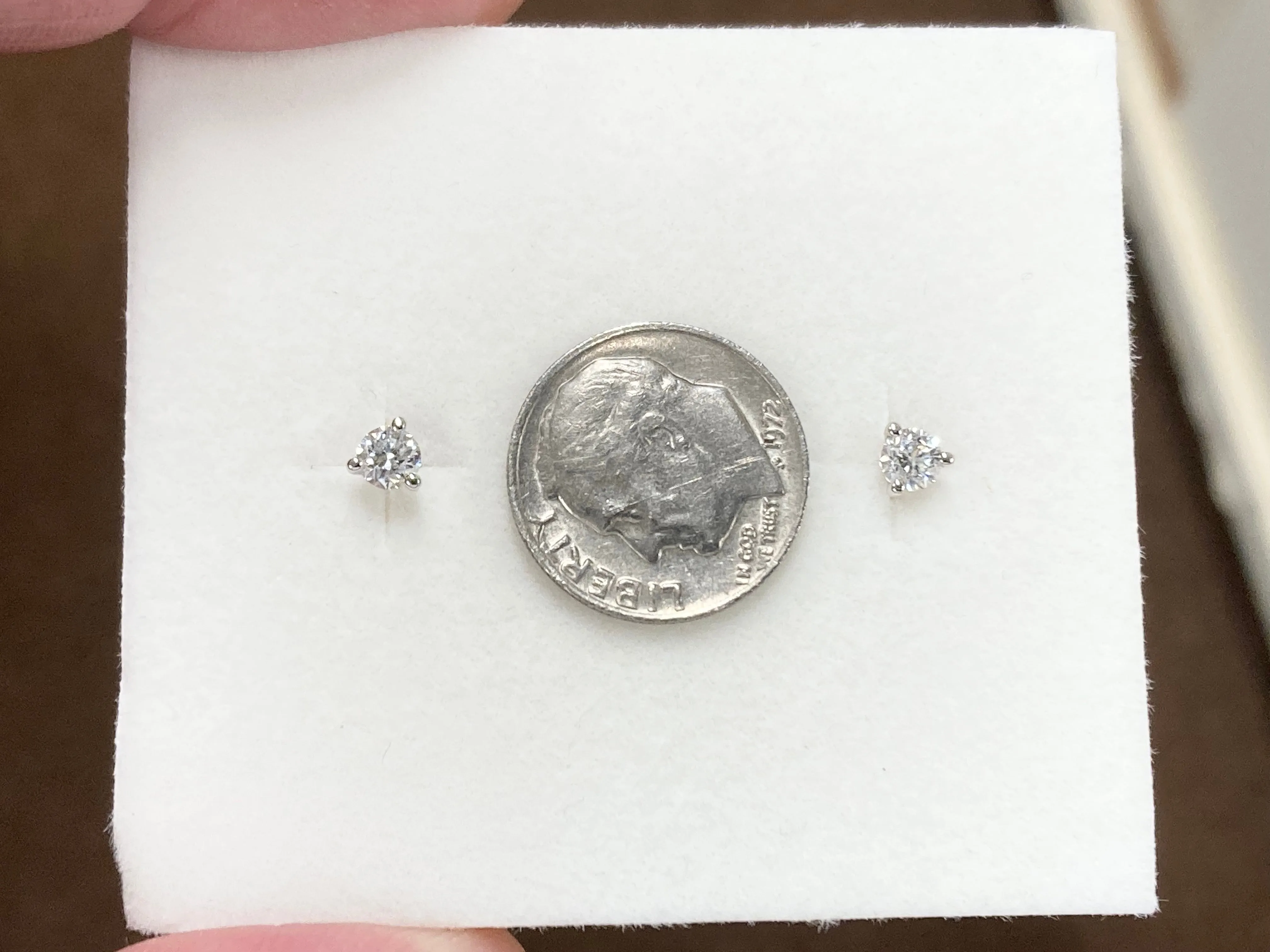 Diamond Stud Earrings 0.41 Carats White Gold
