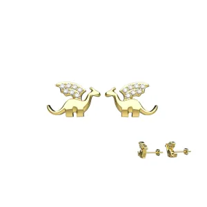 Dinosaur Crystal Gems Stud Earrings