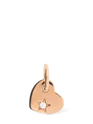 DoDo   9kt Rose Gold Heart charm w/ diamond 