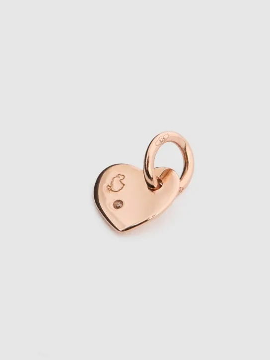 DoDo   9kt Rose Gold Heart charm w/ diamond 