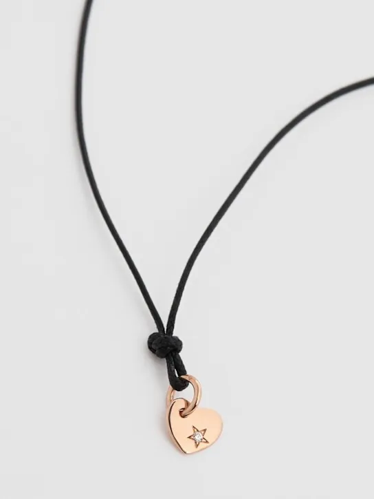 DoDo   9kt Rose Gold Heart charm w/ diamond 