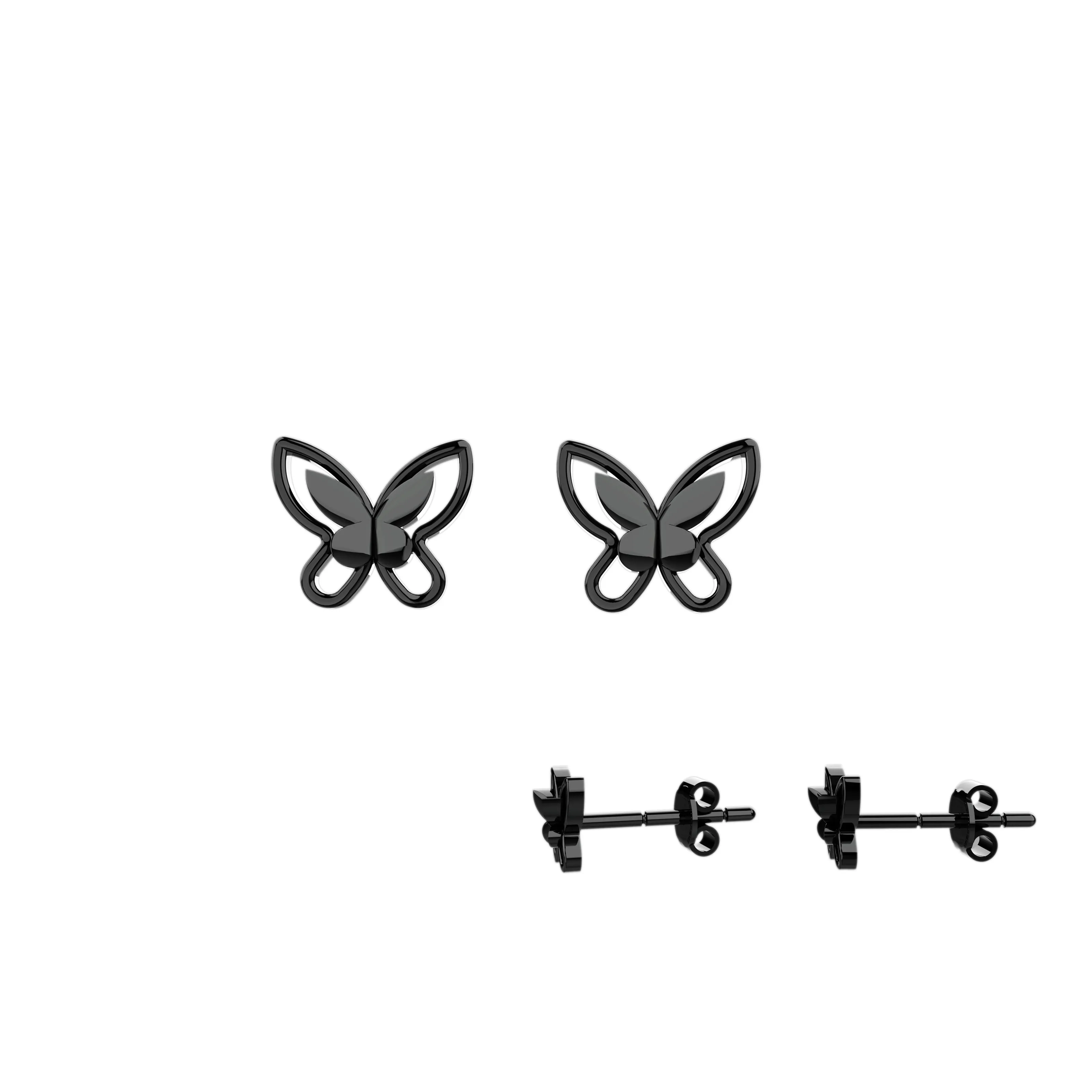 Double Butterfly Ear Studs Jewelry