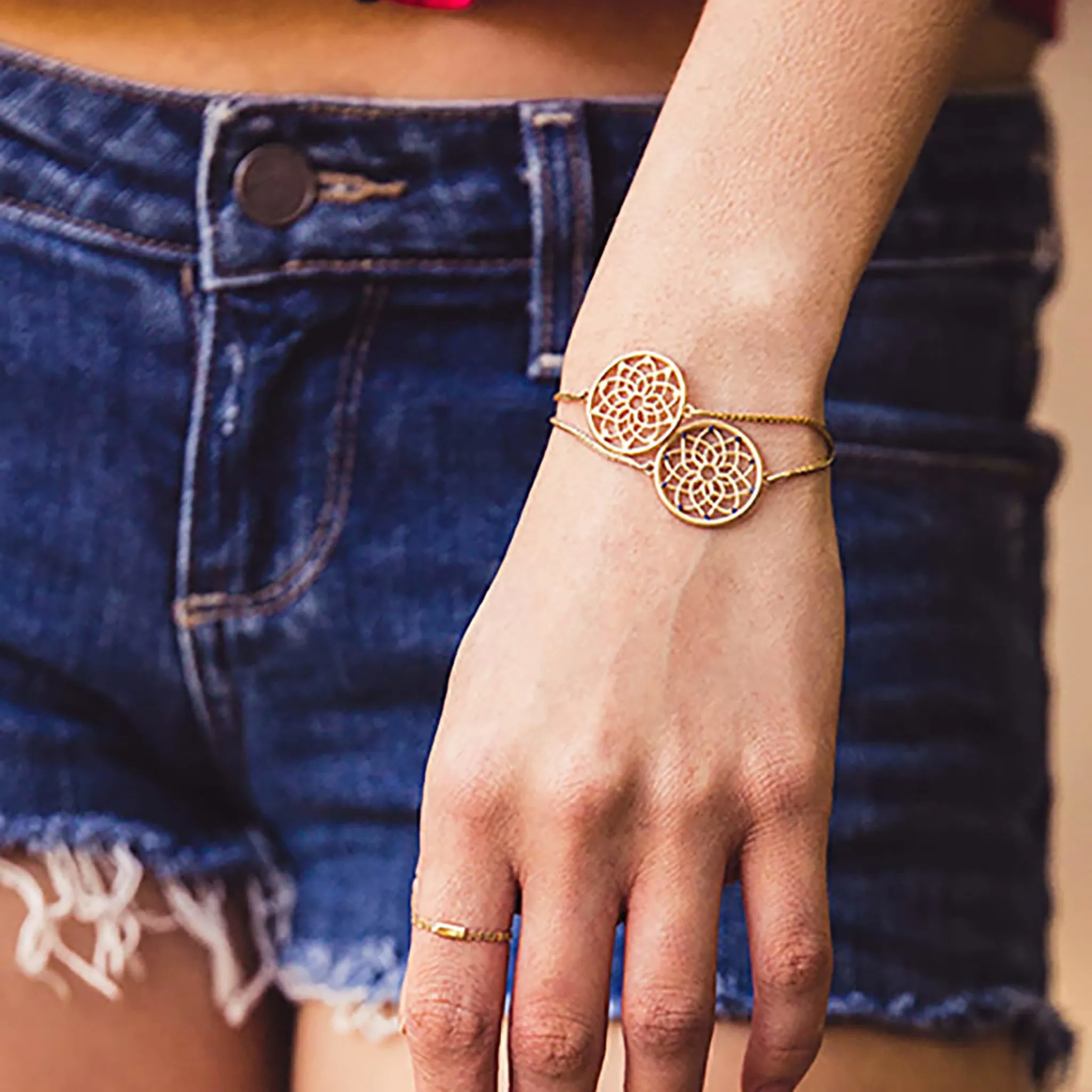Dream Catcher Bracelet with Black Diamonds   Ruby