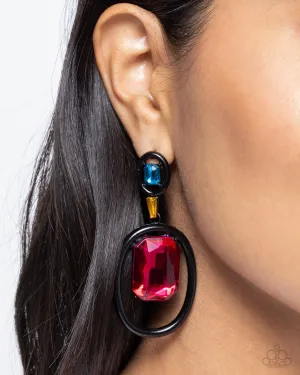 Earrings Dipped in Dazzle - Black E383
