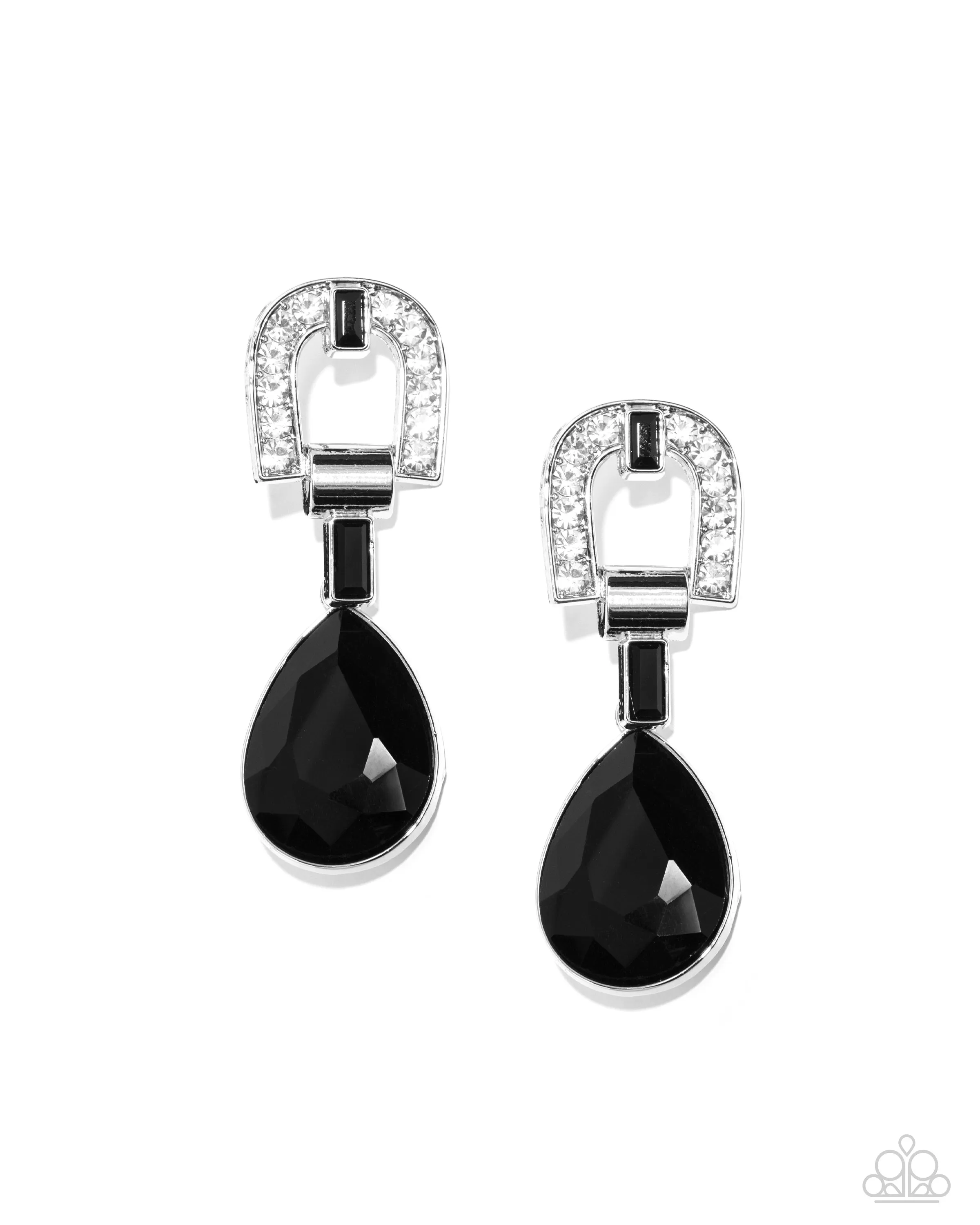 Earrings In ARCHING Order - Black E2334
