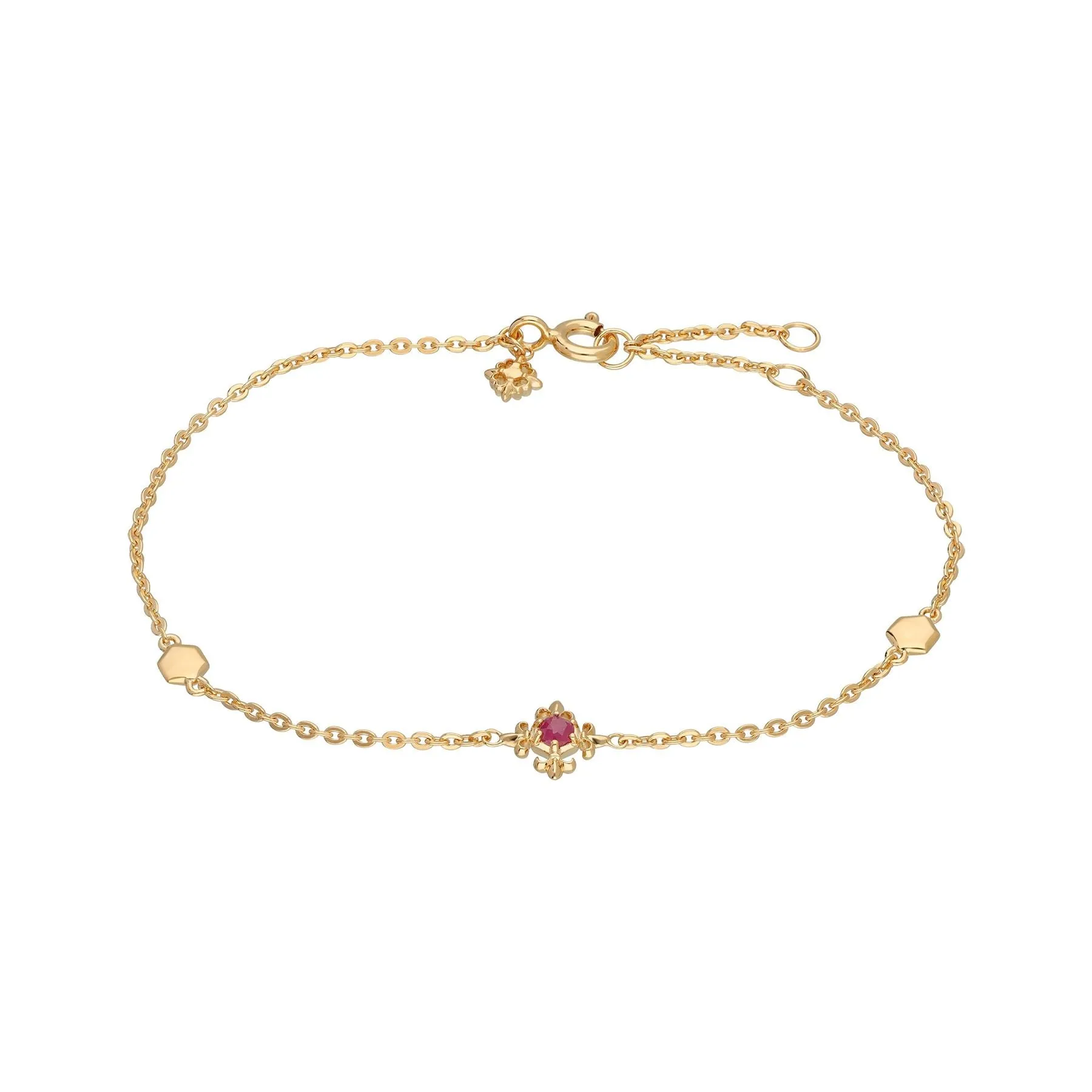 ECFEW ™ 'The Liberator' Ruby Fleur De Lis Armband