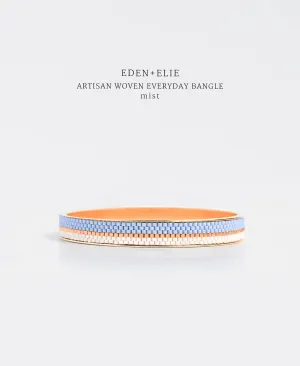 EDEN   ELIE Everyday Gold Narrow Bangle - mist blue